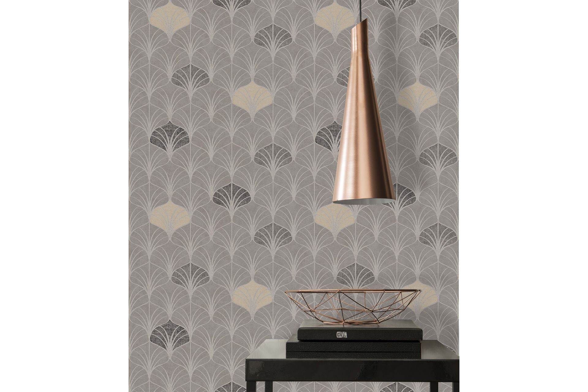 Art deco Tapet Pop Style Ovävd Grå - AS Creation - Inredning & dekor - Väggdekor - Tapeter & tapettillbehör - Mönstrade tapeter