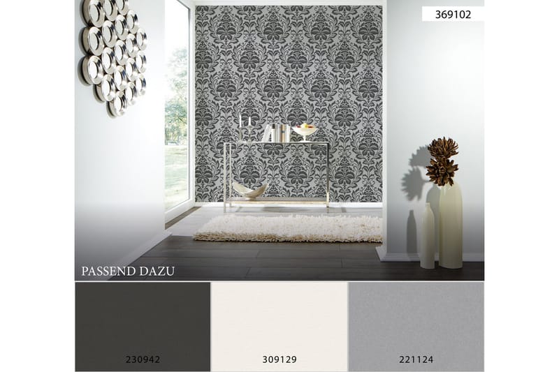 Barock Tapet Attractive Ovävd Silver - AS Creation - Inredning & dekor - Väggdekor - Tapeter & tapettillbehör - Mönstrade tapeter