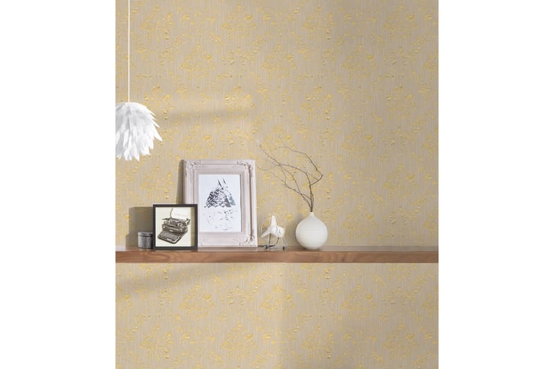 Barock Tapet Metallic Silk Ovävd Beige - AS Creation - Inredning & dekor - Väggdekor - Tapeter & tapettillbehör - Mönstrade tapeter