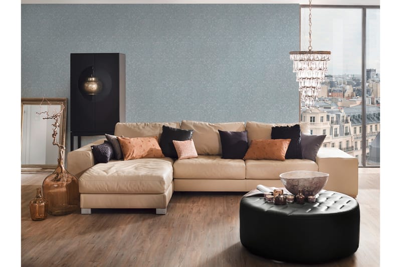 Barock Tapet Metallic Silk Ovävd Blå - AS Creation - Inredning & dekor - Väggdekor - Tapeter & tapettillbehör - Mönstrade tapeter