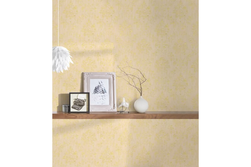Barock Tapet Metallic Silk Ovävd Cream - AS Creation - Inredning & dekor - Väggdekor - Tapeter & tapettillbehör - Mönstrade tapeter