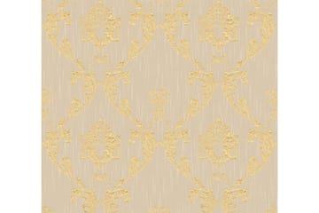 Barock Tapet Metallic Silk Ovävd Guld