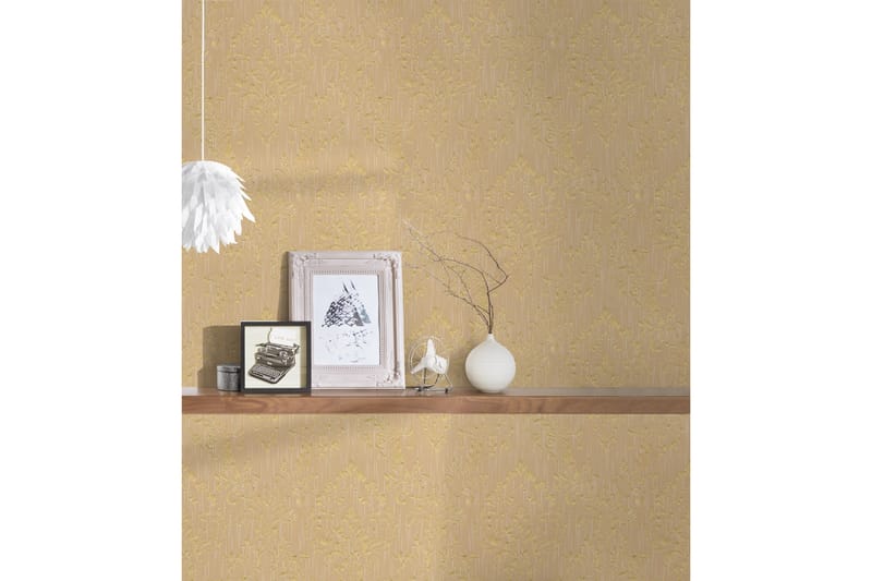 Barock Tapet Metallic Silk Ovävd Guld - AS Creation - Inredning & dekor - Väggdekor - Tapeter & tapettillbehör - Mönstrade tapeter