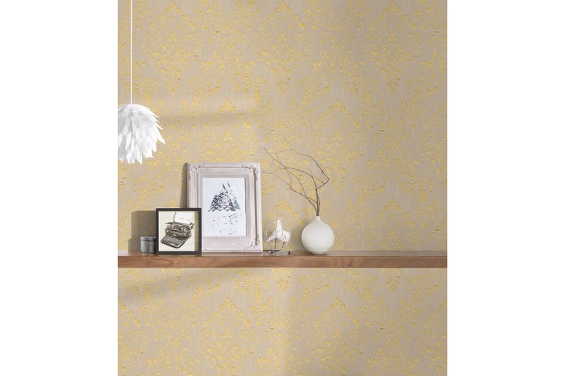 Barock Tapet Metallic Silk Ovävd Guld - AS Creation - Inredning & dekor - Väggdekor - Tapeter & tapettillbehör - Mönstrade tapeter