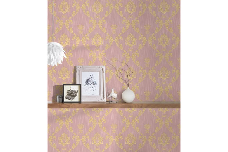 Barock Tapet Metallic Silk Ovävd Guld - AS Creation - Inredning & dekor - Väggdekor - Tapeter & tapettillbehör - Mönstrade tapeter