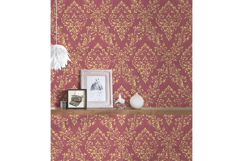 Barock Tapet Metallic Silk Ovävd Guld - AS Creation - Inredning & dekor - Väggdekor - Tapeter & tapettillbehör - Mönstrade tapeter