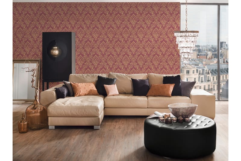 Barock Tapet Metallic Silk Ovävd Guld - AS Creation - Inredning & dekor - Väggdekor - Tapeter & tapettillbehör - Mönstrade tapeter