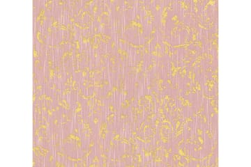 Barock Tapet Metallic Silk Ovävd Rosa