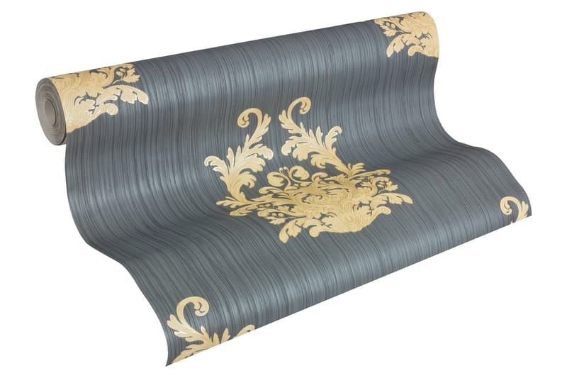 Barock Tapet Nobile Ovävd Blå Guld - AS Creation - Inredning & dekor - Väggdekor - Tapeter & tapettillbehör - Mönstrade tapeter
