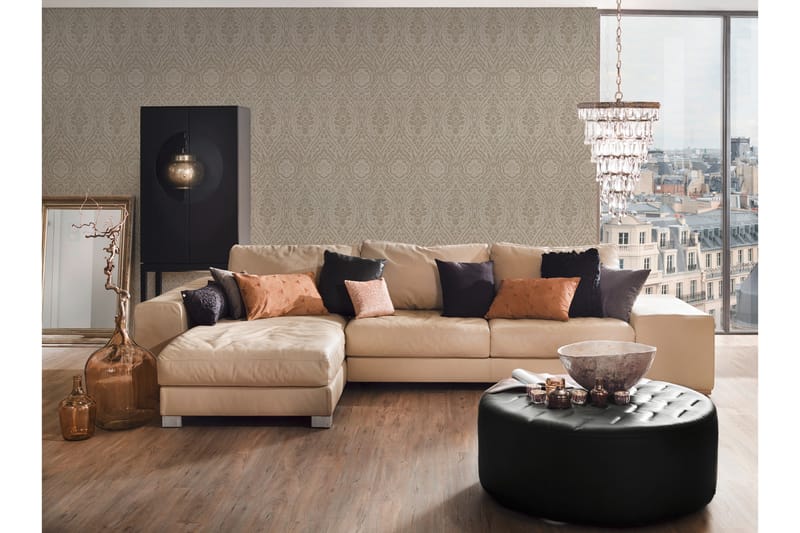 Barock Tapet Tessuto 2 Ovävd Brun Beige - AS Creation - Inredning & dekor - Väggdekor - Tapeter & tapettillbehör - Mönstrade tapeter