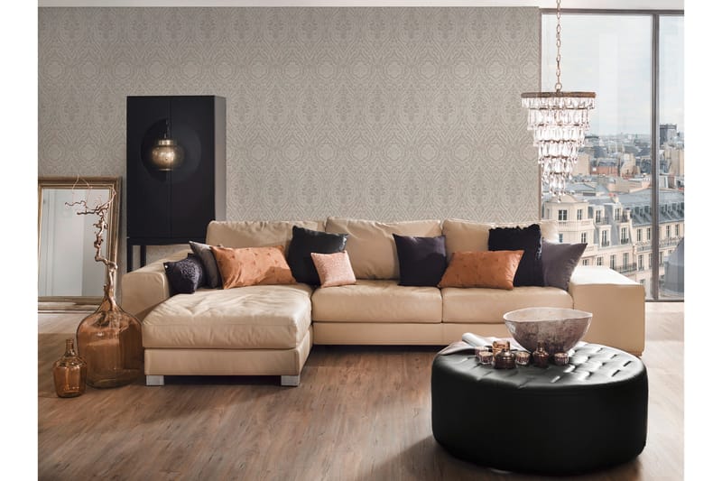 Barock Tapet Tessuto 2 Ovävd Cream Beige - AS Creation - Inredning & dekor - Väggdekor - Tapeter & tapettillbehör - Mönstrade tapeter