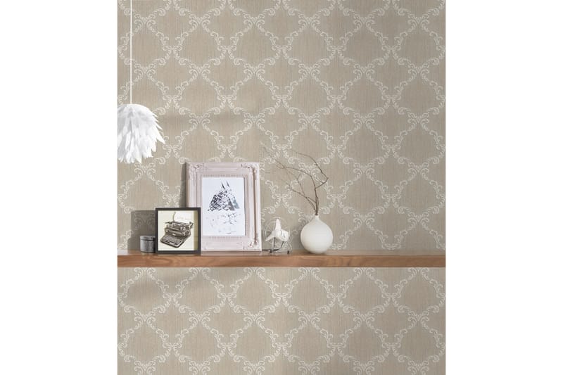 Barock Tapet Tessuto Ovävd Beige - AS Creation - Inredning & dekor - Väggdekor - Tapeter & tapettillbehör - Mönstrade tapeter