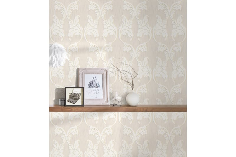 Barock Tapet Tessuto Ovävd Beige - AS Creation - Inredning & dekor - Väggdekor - Tapeter & tapettillbehör - Mönstrade tapeter