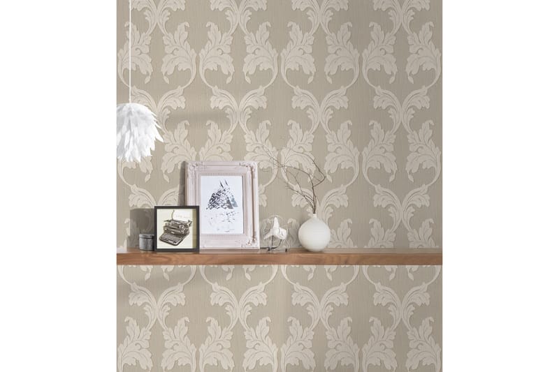 Barock Tapet Tessuto Ovävd Beige - AS Creation - Inredning & dekor - Väggdekor - Tapeter & tapettillbehör - Mönstrade tapeter
