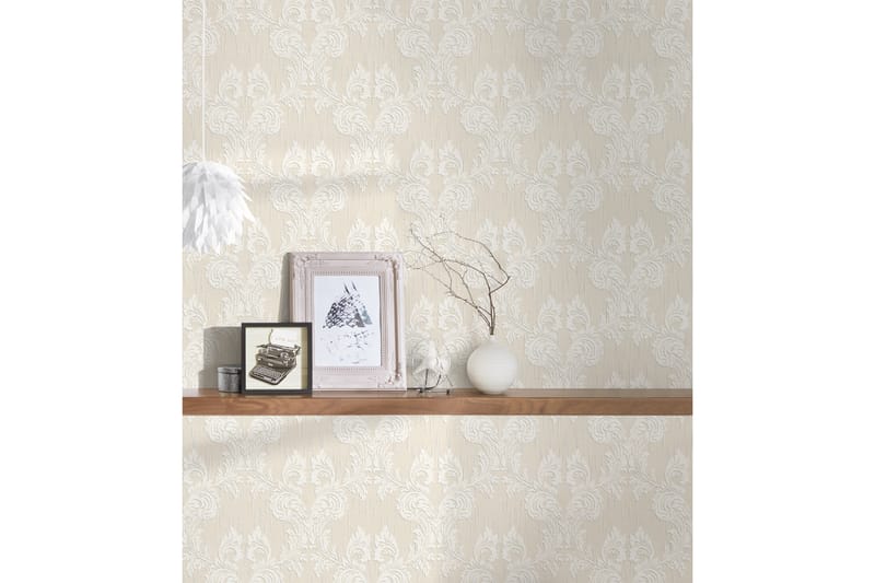 Barock Tapet Tessuto Ovävd Cream Beige - AS Creation - Inredning & dekor - Väggdekor - Tapeter & tapettillbehör - Mönstrade tapeter