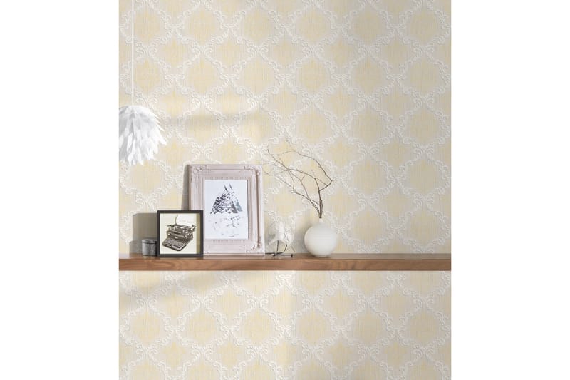 Barock Tapet Tessuto Ovävd Cream Guld - AS Creation - Inredning & dekor - Väggdekor - Tapeter & tapettillbehör - Mönstrade tapeter
