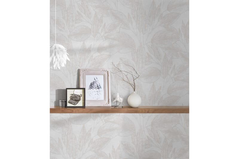 Blommig Tapet Attractive Ovävd Beige - AS Creation - Inredning & dekor - Väggdekor - Tapeter & tapettillbehör - Mönstrade tapeter