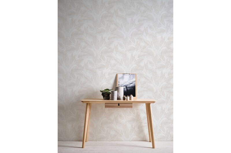 Blommig Tapet Attractive Ovävd Beige - AS Creation - Inredning & dekor - Väggdekor - Tapeter & tapettillbehör - Mönstrade tapeter