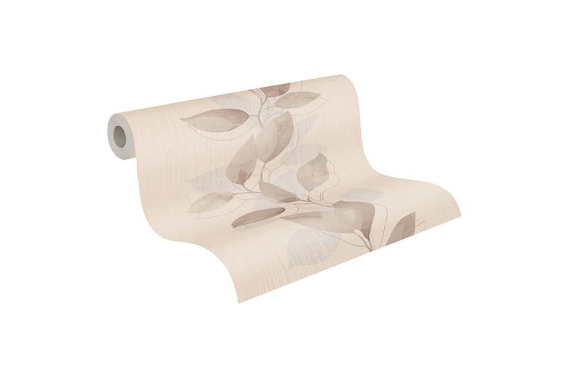 Blommig Tapet Attractive Ovävd Beige - AS Creation - Inredning & dekor - Väggdekor - Tapeter & tapettillbehör - Mönstrade tapeter
