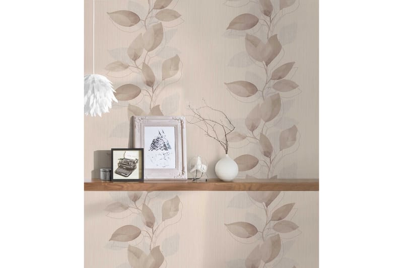 Blommig Tapet Attractive Ovävd Beige - AS Creation - Inredning & dekor - Väggdekor - Tapeter & tapettillbehör - Mönstrade tapeter