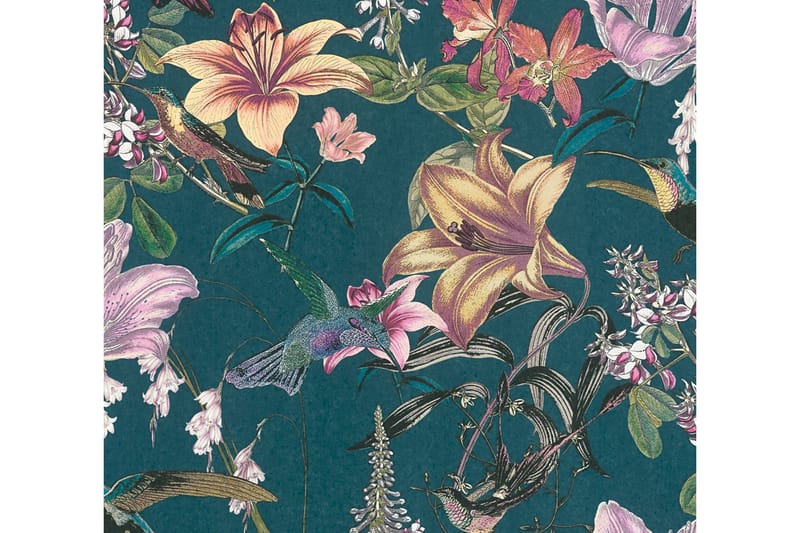 Blommig Tapet Jungle Chic Ovävd - AS Creation - Inredning & dekor - Väggdekor - Tapeter & tapettillbehör - Mönstrade tapeter
