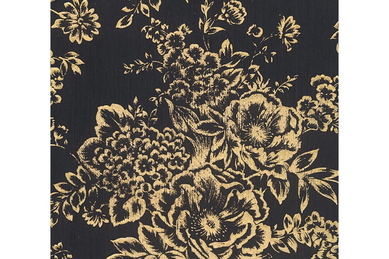 Blommig Tapet Metallic Silk Ovävd Guld - AS Creation - Inredning & dekor - Väggdekor - Tapeter & tapettillbehör - Mönstrade tapeter