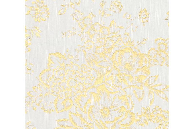 Blommig Tapet Metallic Silk Ovävd Guld - AS Creation - Inredning & dekor - Väggdekor - Tapeter & tapettillbehör - Mönstrade tapeter