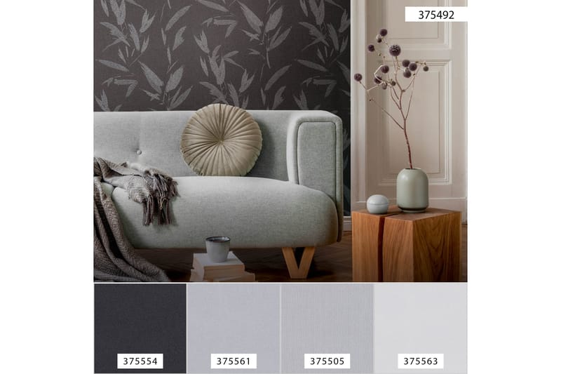 Blommig Tapet New Elegance Ovävd Svart - AS Creation - Inredning & dekor - Väggdekor - Tapeter & tapettillbehör - Mönstrade tapeter