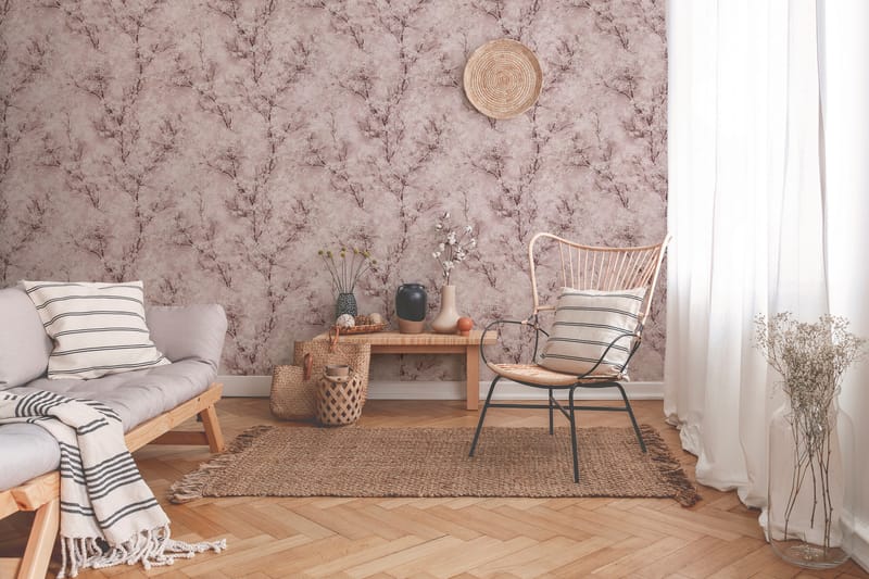 Blommig Tapet New Walls Cosy & Relax Ovävd - AS Creation - Inredning & dekor - Väggdekor - Tapeter & tapettillbehör - Mönstrade tapeter
