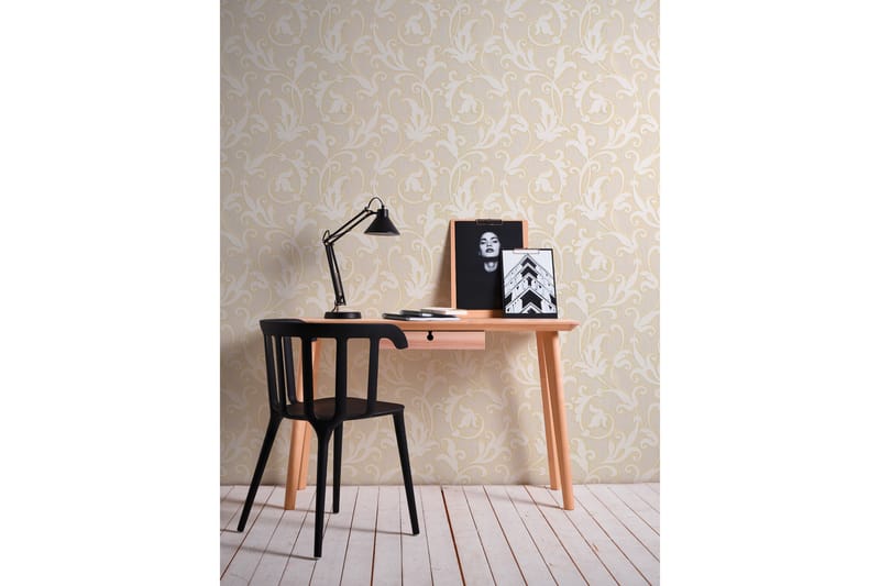 Blommig Tapet Tessuto Ovävd Cream Beige - AS Creation - Inredning & dekor - Väggdekor - Tapeter & tapettillbehör - Mönstrade tapeter