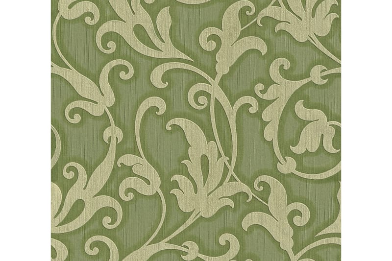 Blommig Tapet Tessuto Ovävd Grön Metallic - AS Creation - Inredning & dekor - Väggdekor - Tapeter & tapettillbehör - Mönstrade tapeter
