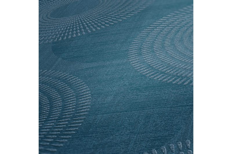 Cirkel look Tapet Attractive Ovävd Blå - AS Creation - Inredning & dekor - Väggdekor - Tapeter & tapettillbehör - Mönstrade tapeter
