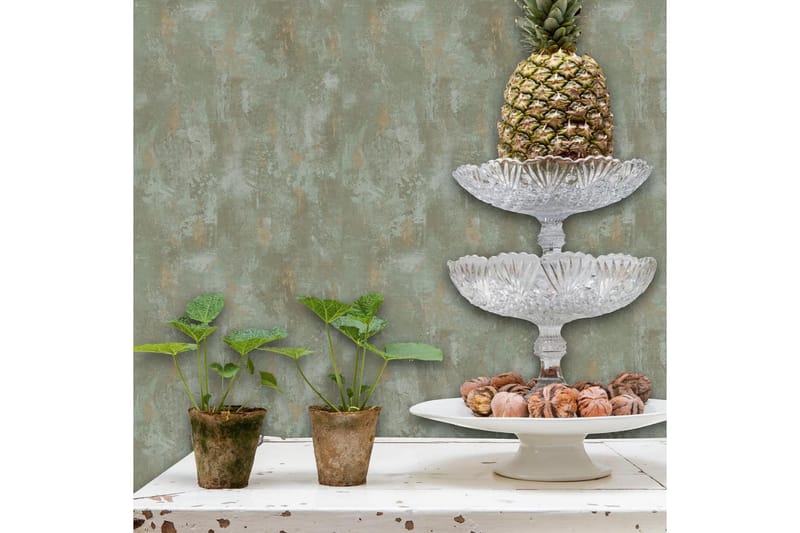 DUTCH WALLCOVERINGS Tapet betong grön TP1010 - Inredning & dekor - Väggdekor - Tapeter & tapettillbehör - Mönstrade tapeter