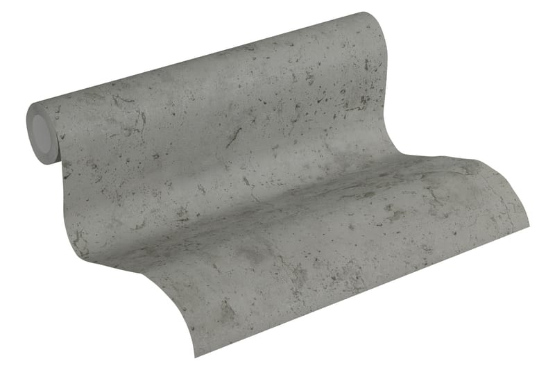 Enkel Tapet Ovävd Grå Beige - AS Creation - Inredning & dekor - Väggdekor - Tapeter & tapettillbehör - Mönstrade tapeter
