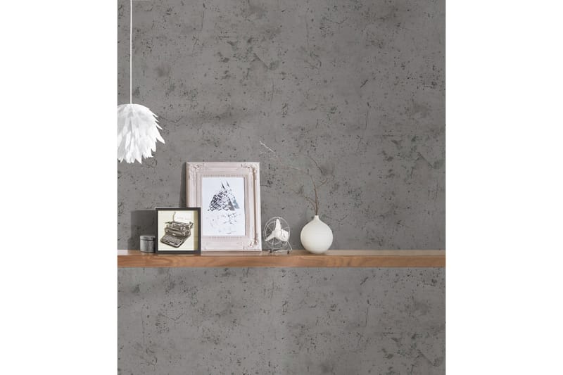 Enkel Tapet Ovävd Grå Beige - AS Creation - Inredning & dekor - Väggdekor - Tapeter & tapettillbehör - Mönstrade tapeter