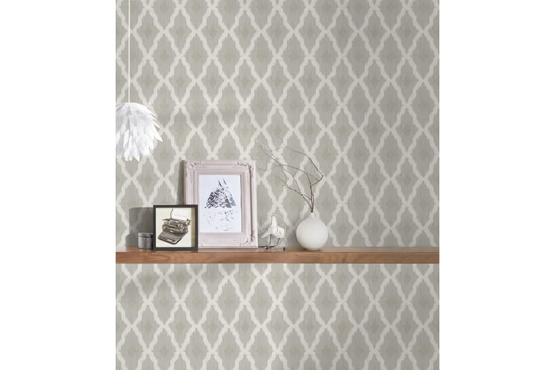 Ethnic Tapet Tessuto 2 Ovävd Beige Cream - AS Creation - Inredning & dekor - Väggdekor - Tapeter & tapettillbehör - Mönstrade tapeter
