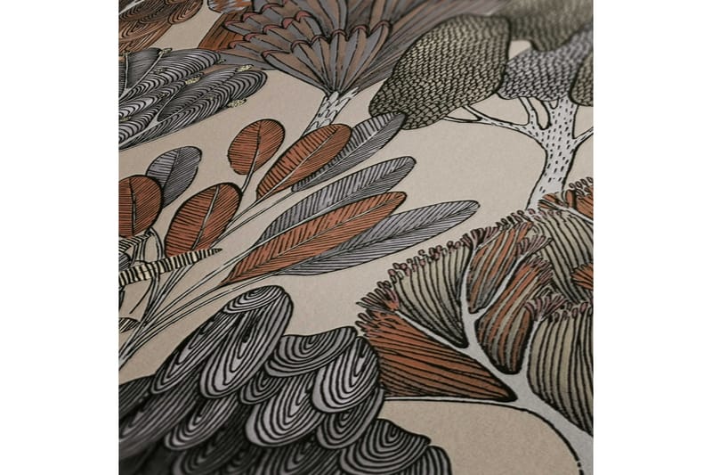 Jungle Tapet Blommig Impression Ovävd - AS Creation - Mönstrade tapeter