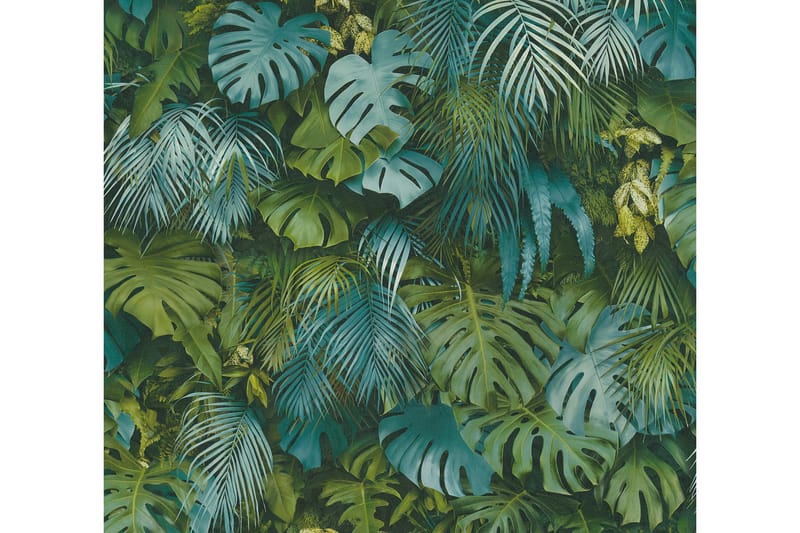 Jungle Tapet Grönery Ovävd Grön Blå - AS Creation - Mönstrade tapeter