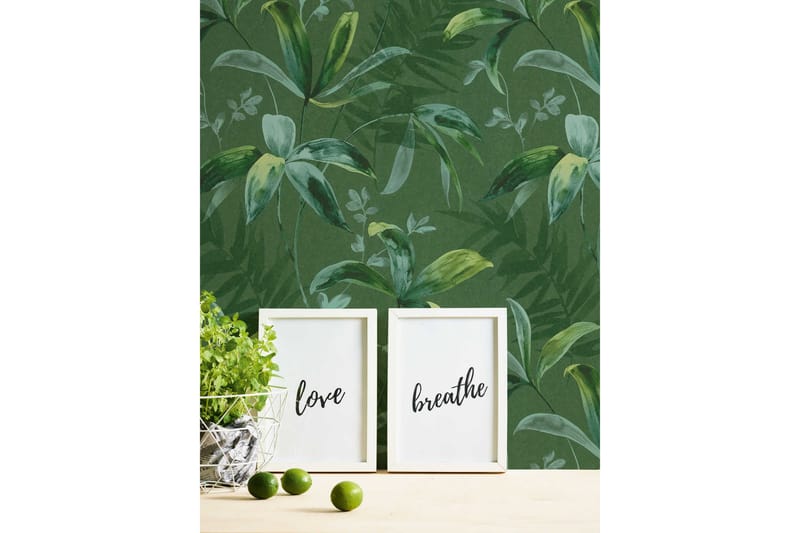 Jungle Tapet Jungle Chic Ovävd Grön - AS Creation - Inredning & dekor - Väggdekor - Tapeter & tapettillbehör - Mönstrade tapeter