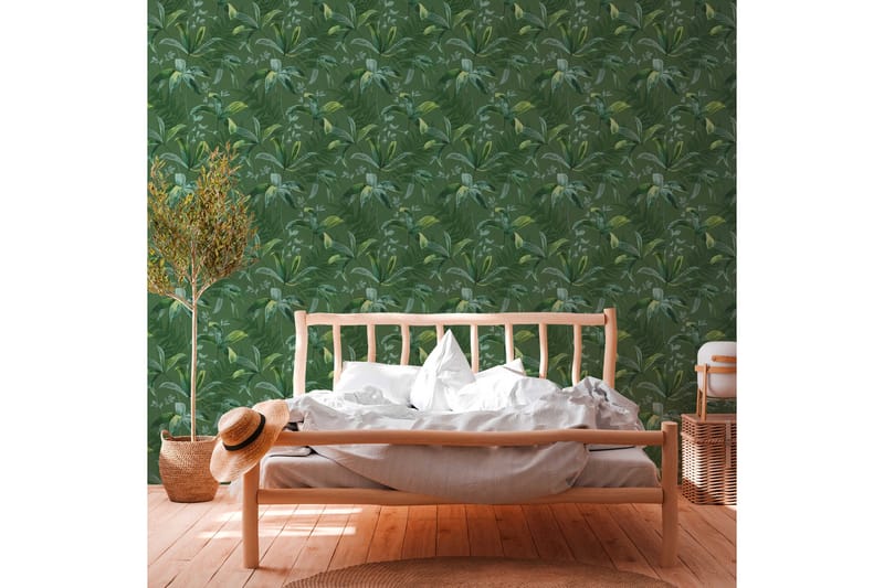 Jungle Tapet Jungle Chic Ovävd Grön - AS Creation - Inredning & dekor - Väggdekor - Tapeter & tapettillbehör - Mönstrade tapeter
