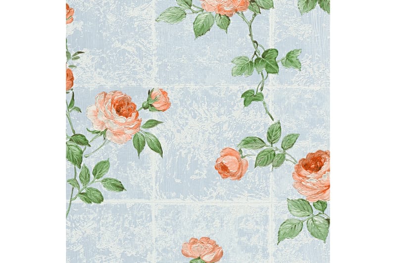 Rosas Tapet Château Ovävd Röd Grön Blå - AS Creation - Inredning & dekor - Väggdekor - Tapeter & tapettillbehör - Mönstrade tapeter