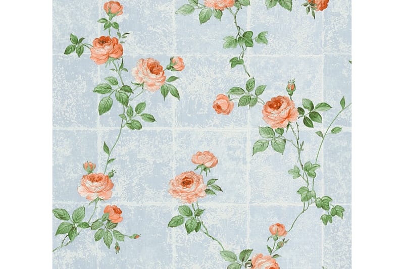 Rosas Tapet Château Ovävd Röd Grön Blå - AS Creation - Inredning & dekor - Väggdekor - Tapeter & tapettillbehör - Mönstrade tapeter