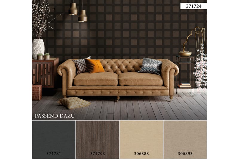 Slät Tapet Cuba Ovävd Beige Brun - AS Creation - Inredning & dekor - Väggdekor - Tapeter & tapettillbehör - Mönstrade tapeter