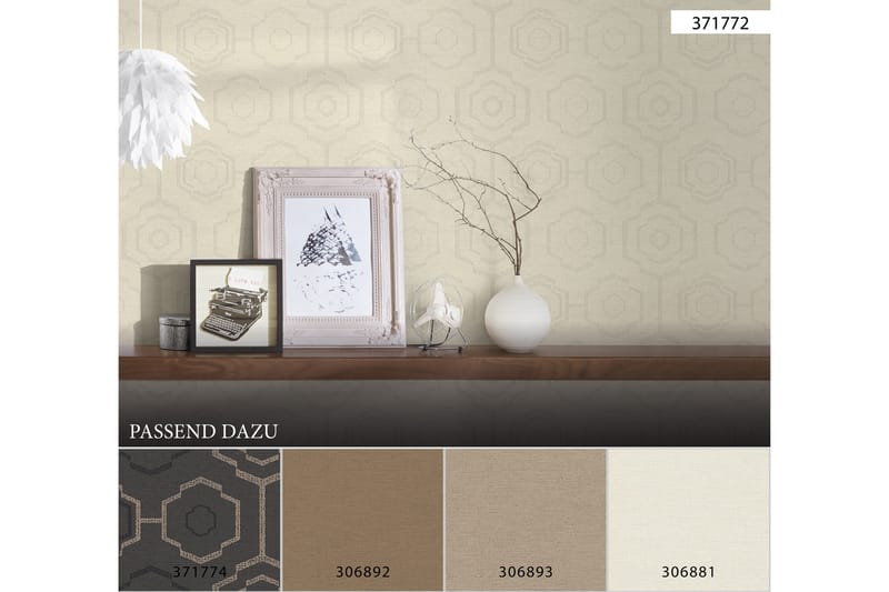 Slät Tapet Cuba Ovävd Beige Brun - AS Creation - Inredning & dekor - Väggdekor - Tapeter & tapettillbehör - Mönstrade tapeter