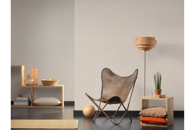 Slät Tapet Hygge Ovävd Beige - AS Creation - Inredning & dekor - Väggdekor - Tapeter & tapettillbehör - Mönstrade tapeter
