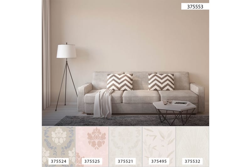 Slät Tapet New Elegance Ovävd Cream - AS Creation - Inredning & dekor - Väggdekor - Tapeter & tapettillbehör - Mönstrade tapeter