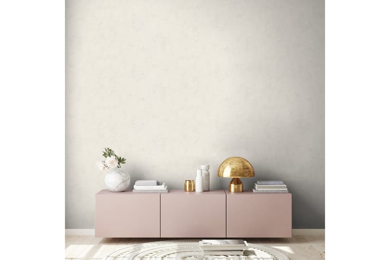 Slät Tapet New Walls Ovävd Cream - AS Creation - Inredning & dekor - Väggdekor - Tapeter & tapettillbehör - Mönstrade tapeter