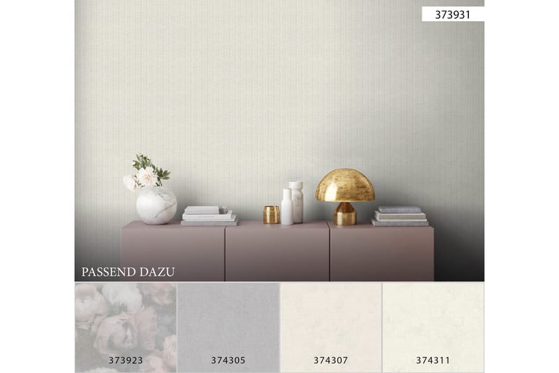 Slät Tapet New Walls Ovävd Cream - AS Creation - Inredning & dekor - Väggdekor - Tapeter & tapettillbehör - Mönstrade tapeter