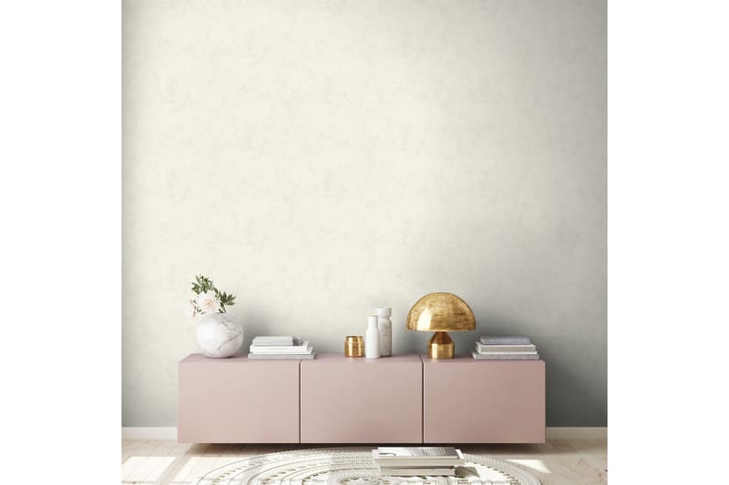 Slät Tapet New Walls Ovävd Cream - AS Creation - Inredning & dekor - Väggdekor - Tapeter & tapettillbehör - Mönstrade tapeter