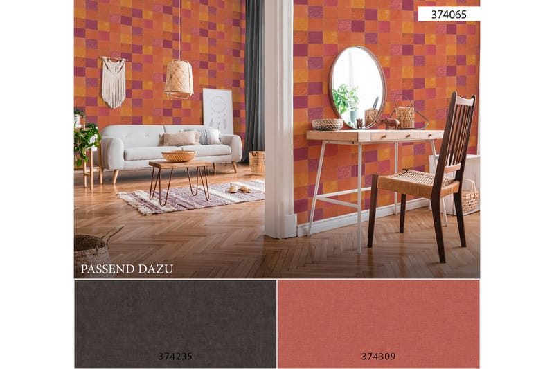 Slät Tapet New Walls Ovävd Röd - AS Creation - Inredning & dekor - Väggdekor - Tapeter & tapettillbehör - Mönstrade tapeter